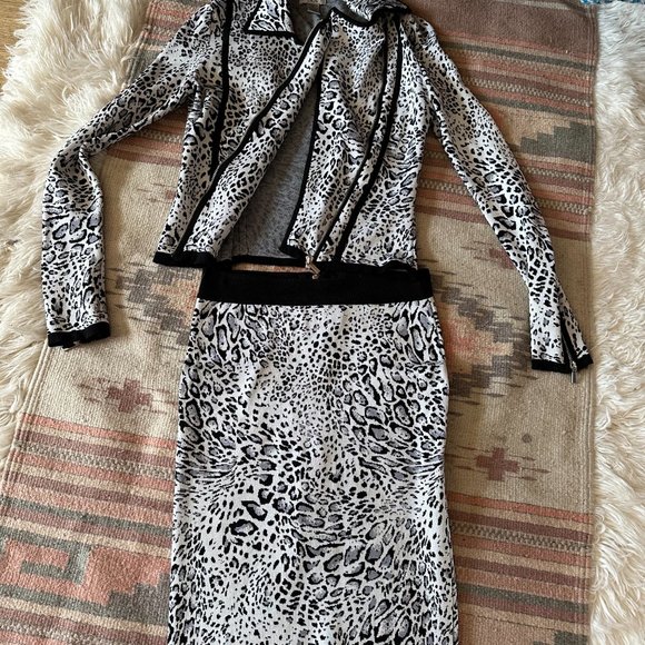 Cache White Leopard 2-Piece Suit - Picture 14 of 16